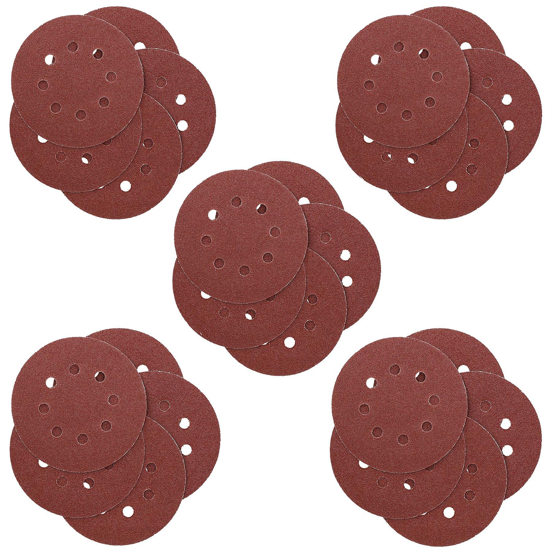 125mm 5" Hook And Loop Sanding Sander Abrasive DA Discs Coarse 60 Grit 25pc