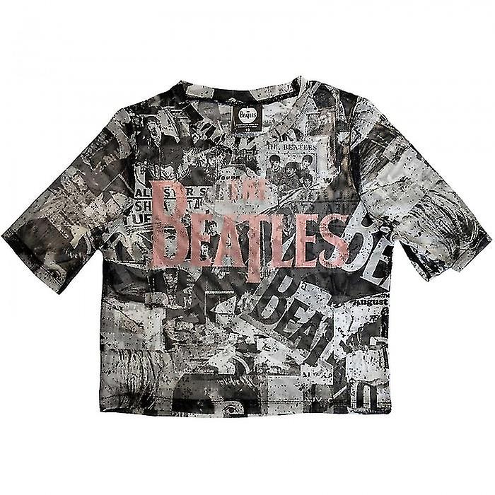 The Beatles Womens/Ladies Drop T Logo Crop Top