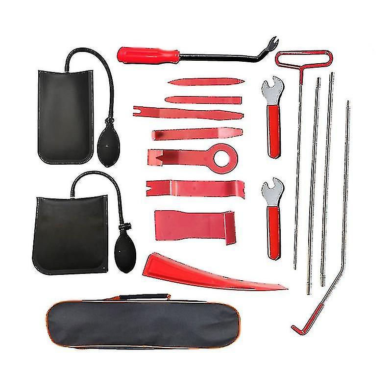 14/18X Car Door Open Unlock Tool Kit Lock Out Emergency Wedges Air Pump