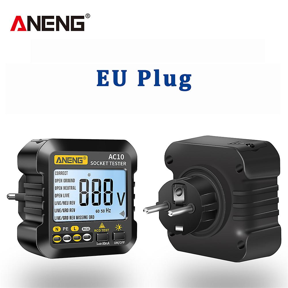 Aneng Ac10 Socket Tester Plug Detector Zero Line Plug Polarity Phase Check Phase Detector Us/eu Plug Multimeter Digital Tester