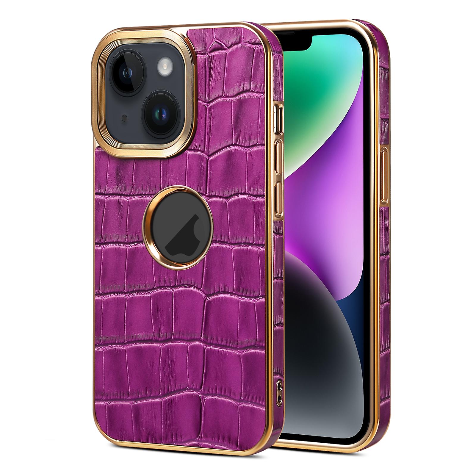 Denior Crocodile Texture PU Case For iPhone 14 Plus