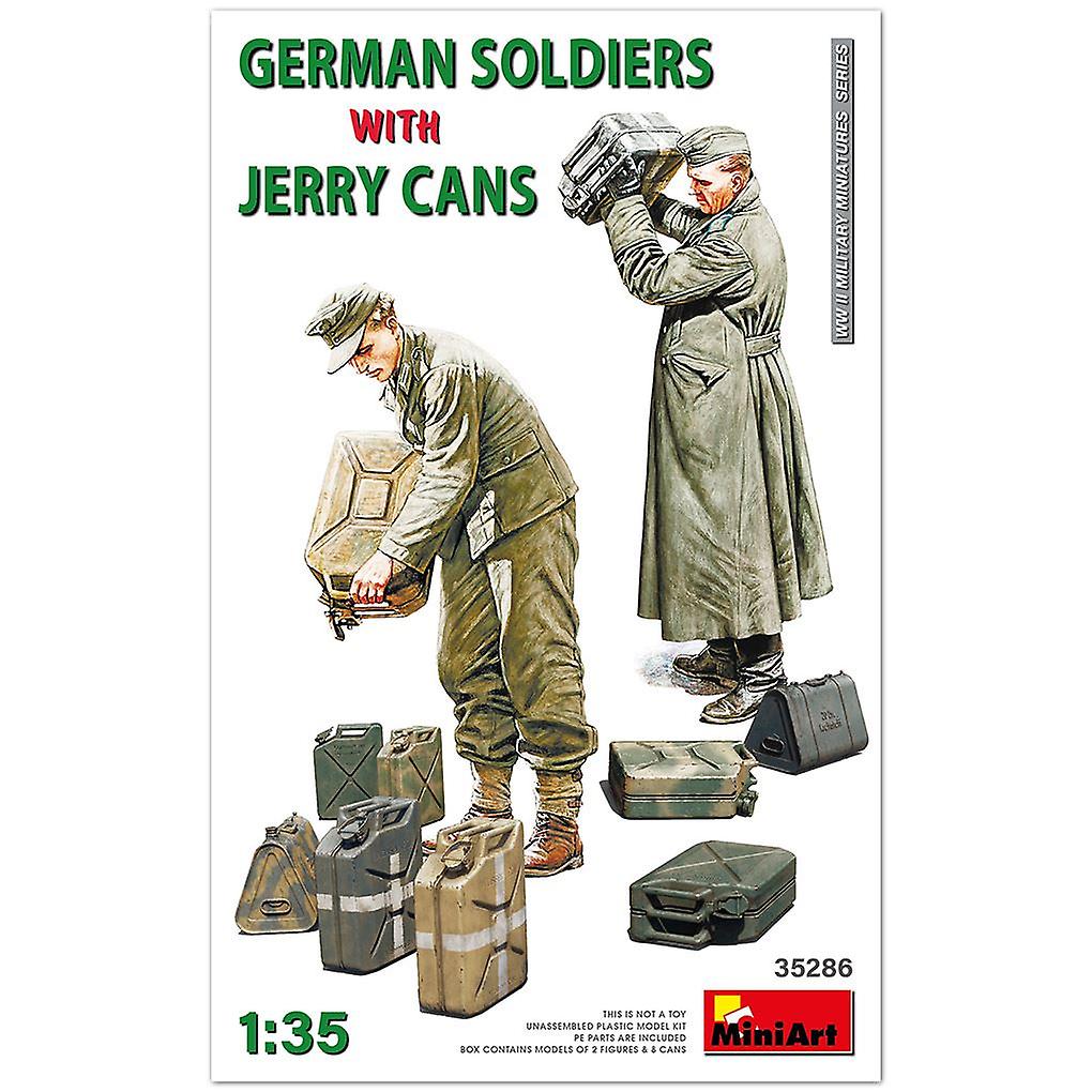 Miniart MIN35286 German Soldiers w/ Jerry Cans - 1:35 scale kit 1:35 scale Plastic Unpainted Historical Scale model