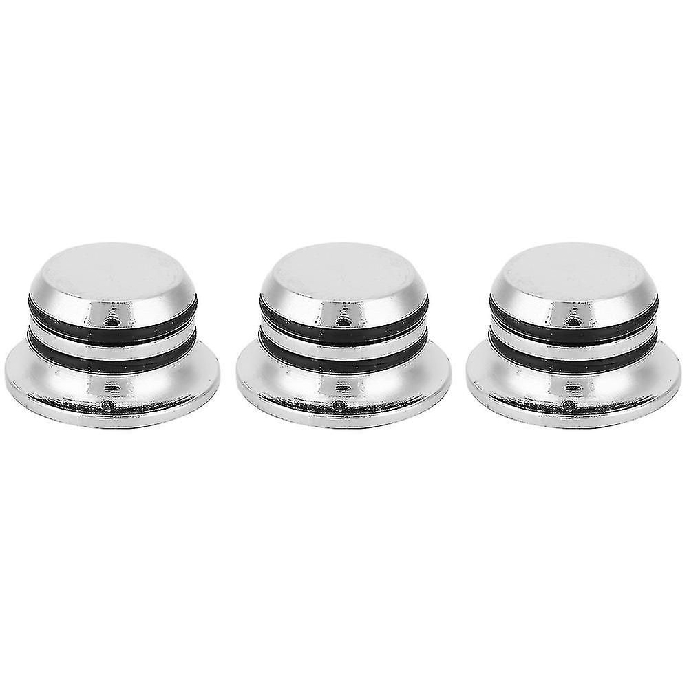3pcs Volume Control Knob Chromed Zinc Alloy for Electric Guitar Accessory