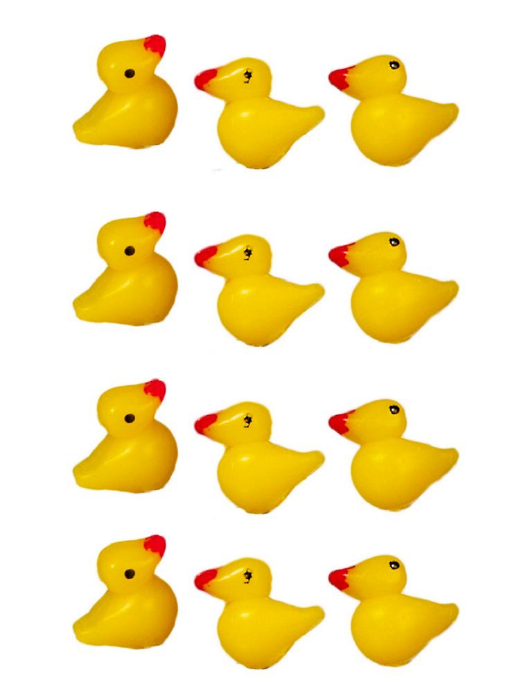 بيت الدمى البط الأصفر الصغير مصغرة الحمام حديقة بركة التبعي