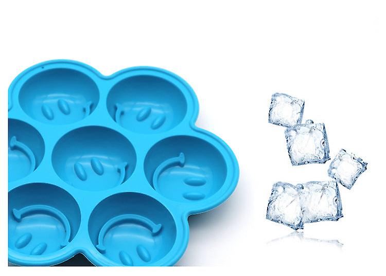 2Pc Silicone Mold 7-hole Silicone Ice Tray Creative Ice Cubes Mold Round Ice Maker