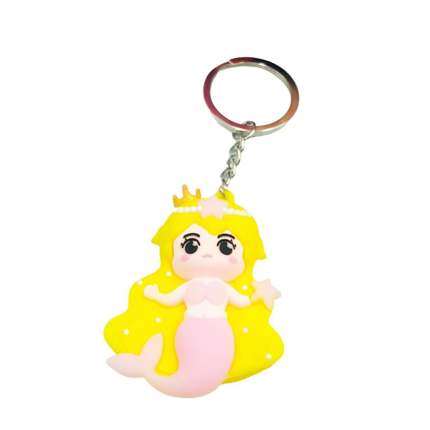 Mermaid Keychain Cartoon Colorful Multipurpose Three-dimensional Reusable Decorative Gift Cute Princ