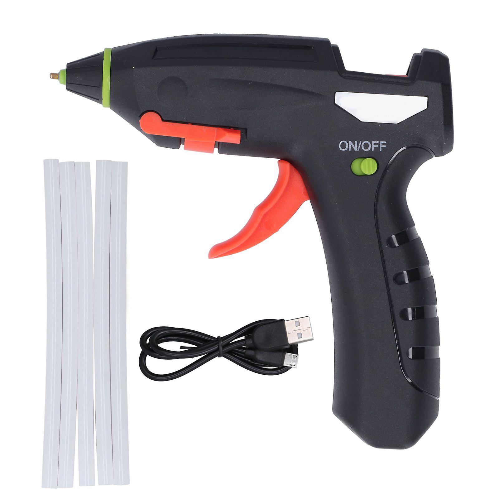 Compact USB Rechargeable Glue Gun Kit with Glue Sticks for DIY
