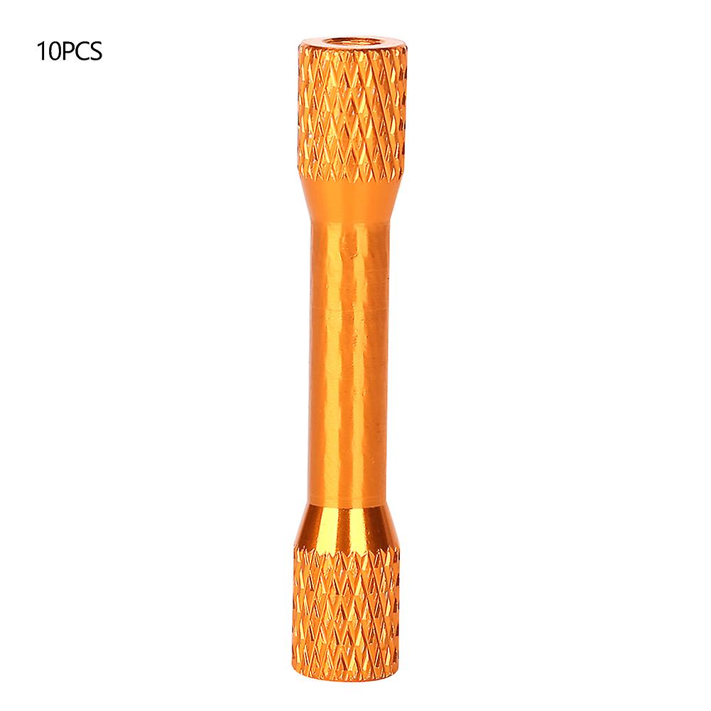 10 Pcs Standoff M3x35mm Anodized Aluminum Alloy Internal Thread Column Spacer for DroneOrange