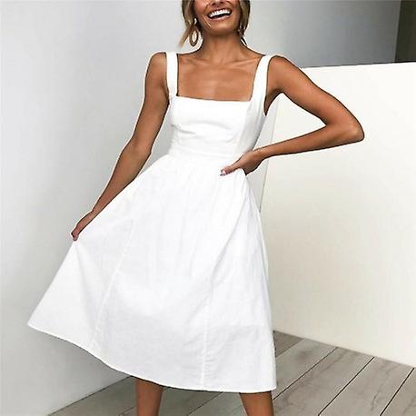 Casual Midi Dress Strappy Party
