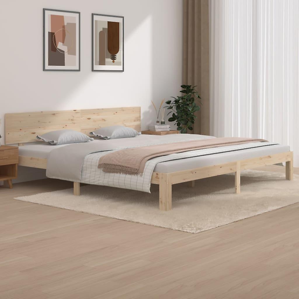 Solid pine wood bed 200x200 cm, SKU: 810515
