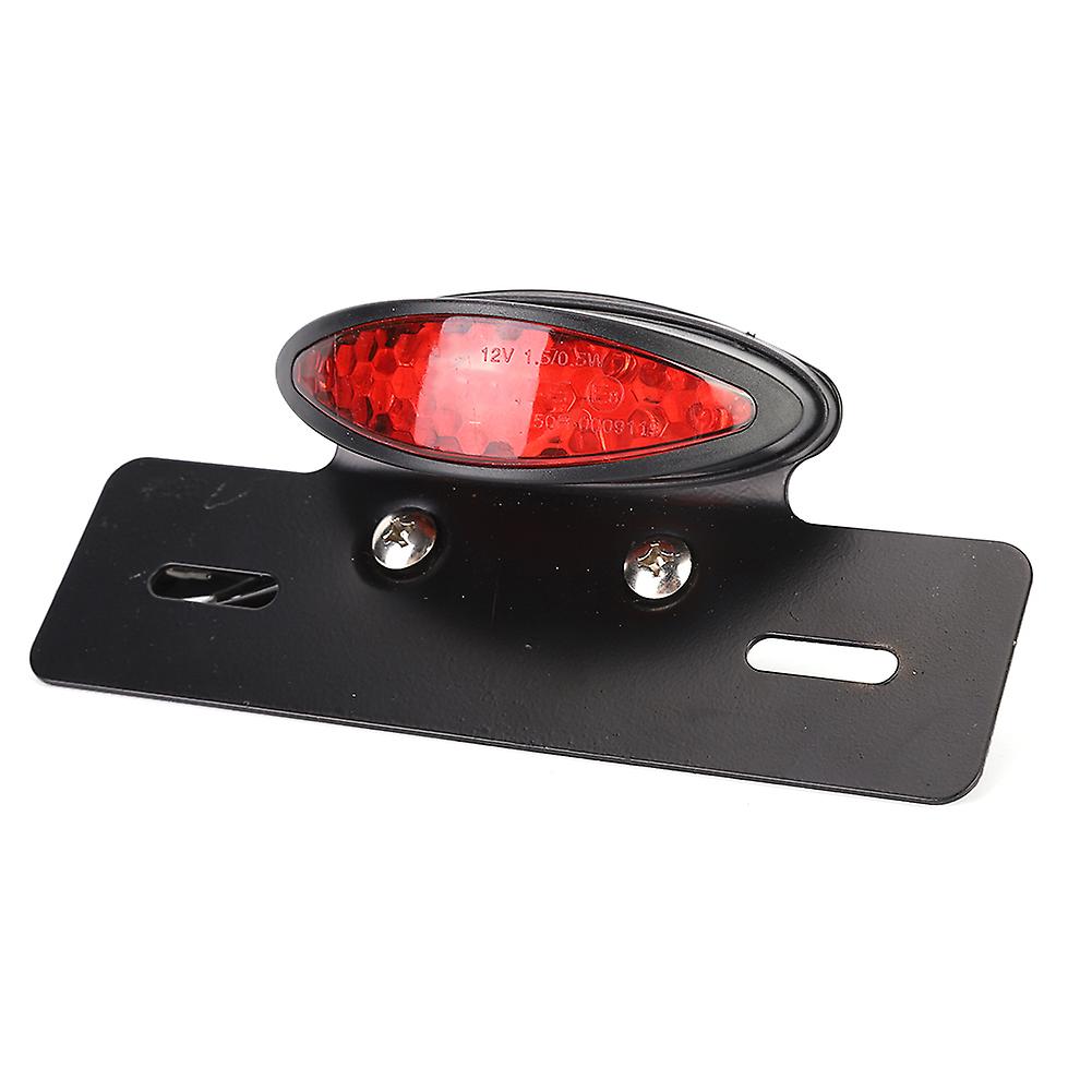 Retro Oval LED Rear Brake Tail Light for Honda Motorcycle (Red Cover)