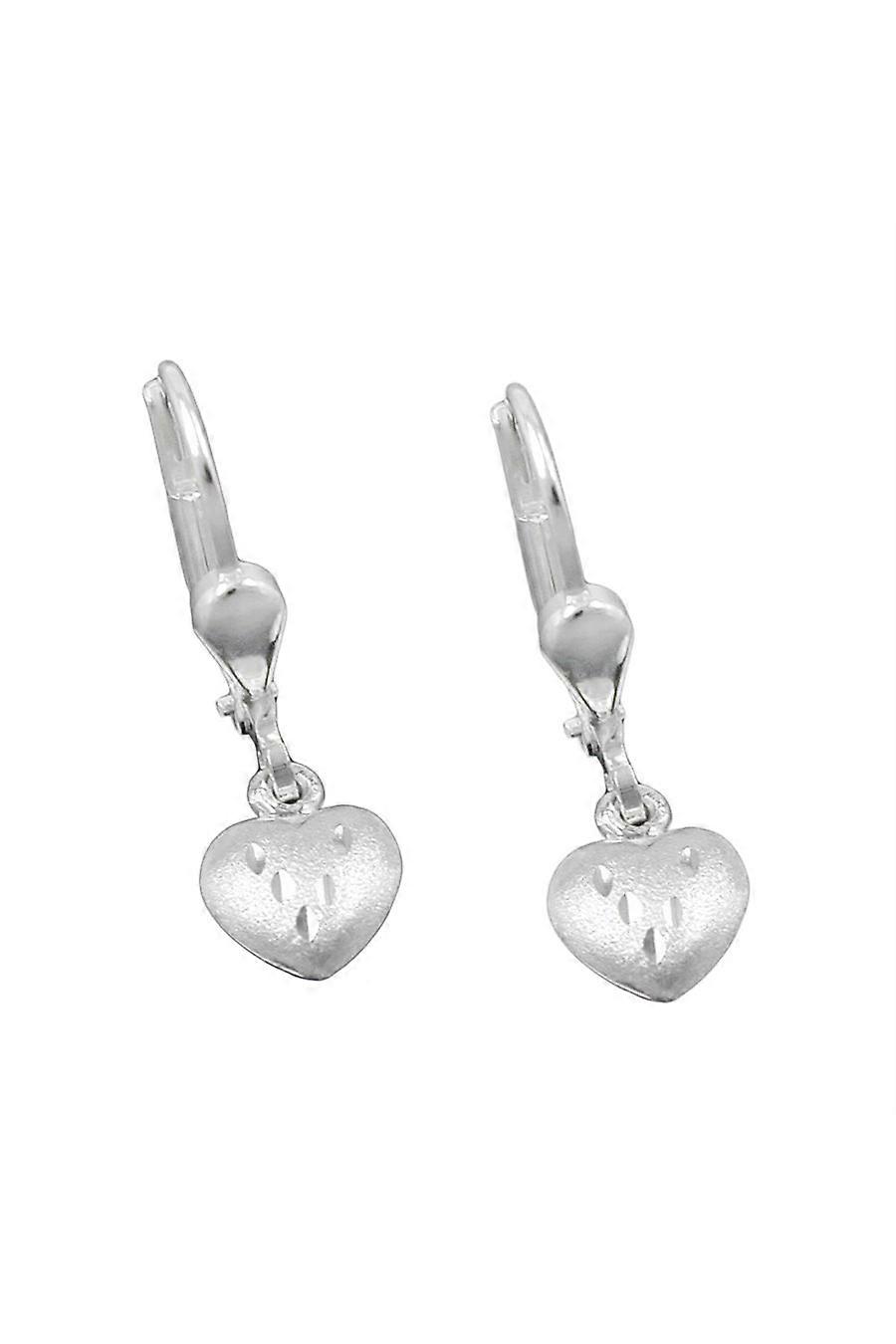 Leverback Earrings Hearts Silver 925 - Gl93105