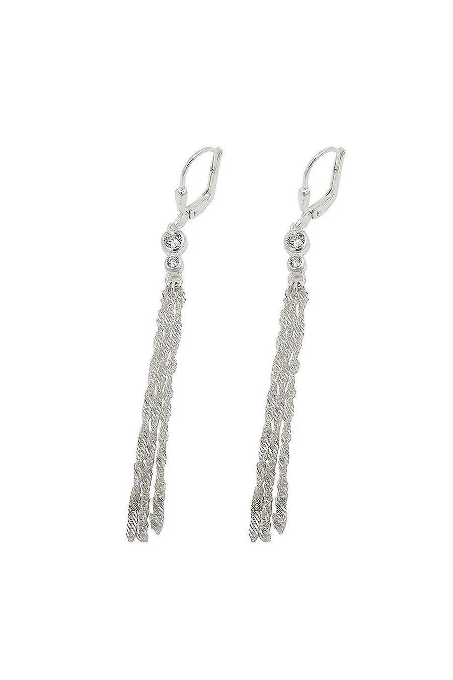 Leverback Earrings With Chain Silver 925 - Gl93801