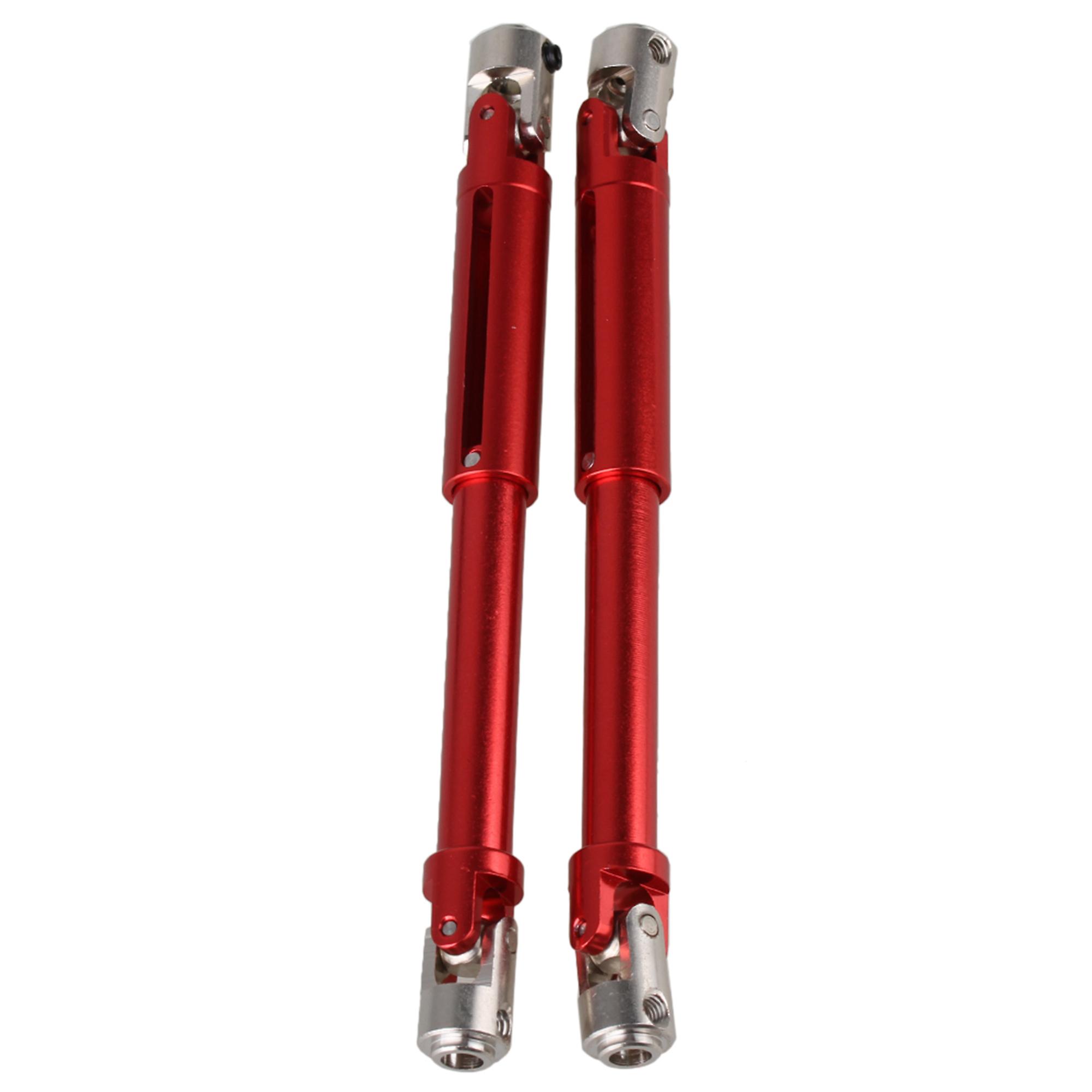 2pcs 138mm Red Aluminum SCX0016R Universal Driven Dogbone for RC1:10 Car