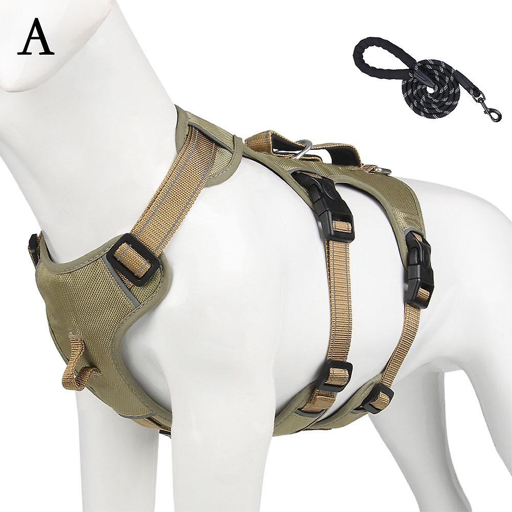 Reflective Dog Harness Vest Adjustable Pet Chest Straps for Large Dogs