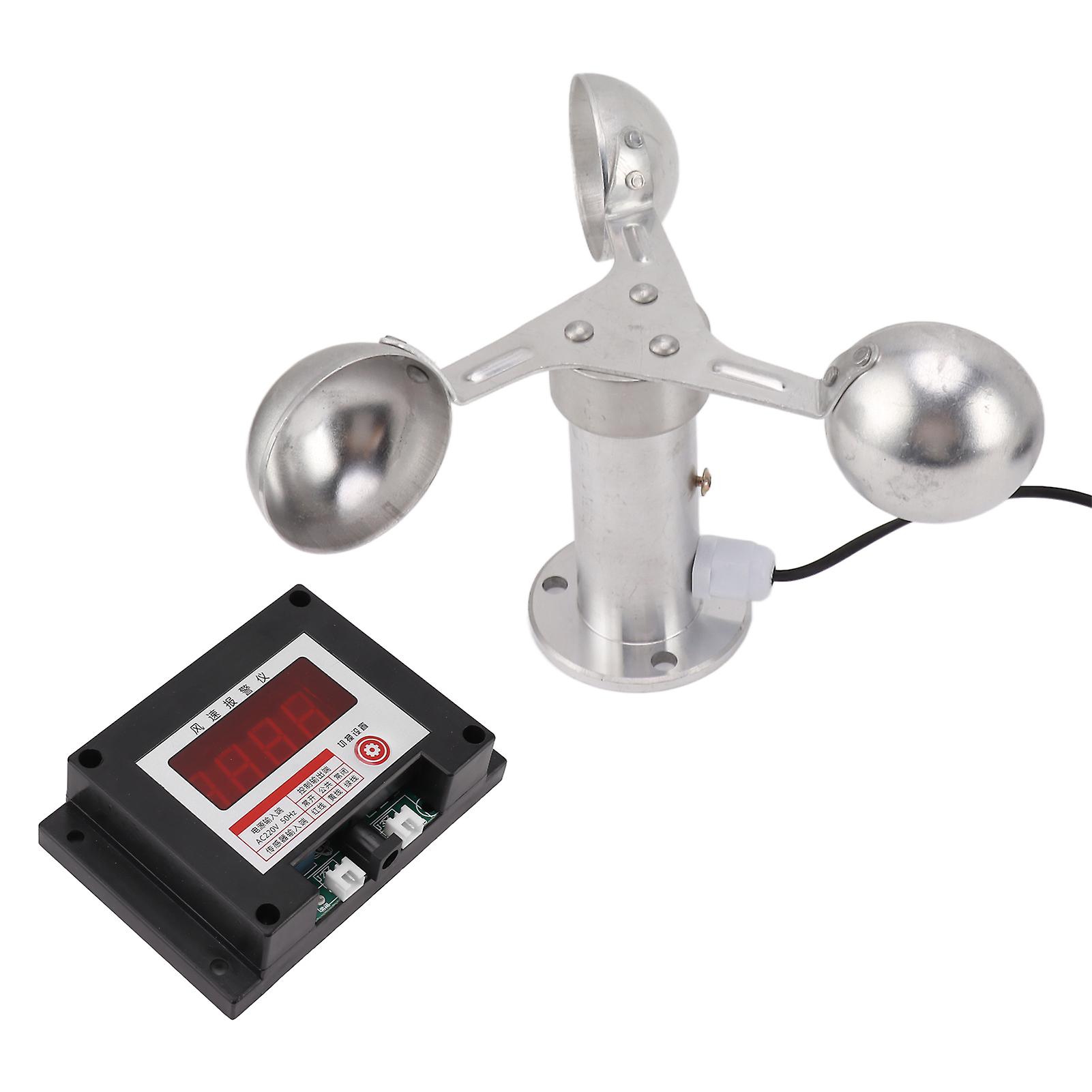 Tower Crane Anemometer Alarm Wind Speed Meter Weather Station Wind Speed Alarm 3 Cup Wind Cup 220V