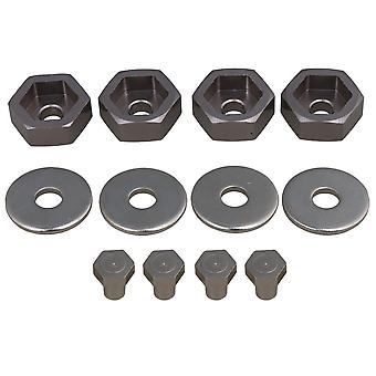 4 Pieces Titanium 12mm to 17mm RC1:10 Aluminum RC Hex Adapter N10237