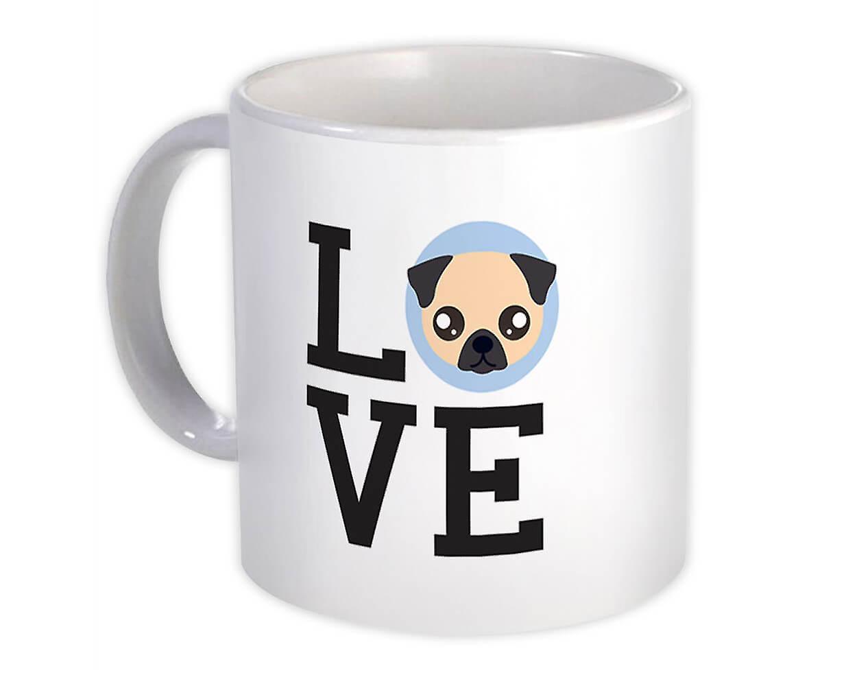 Hediye Kupa: Aşk Pug Köpek