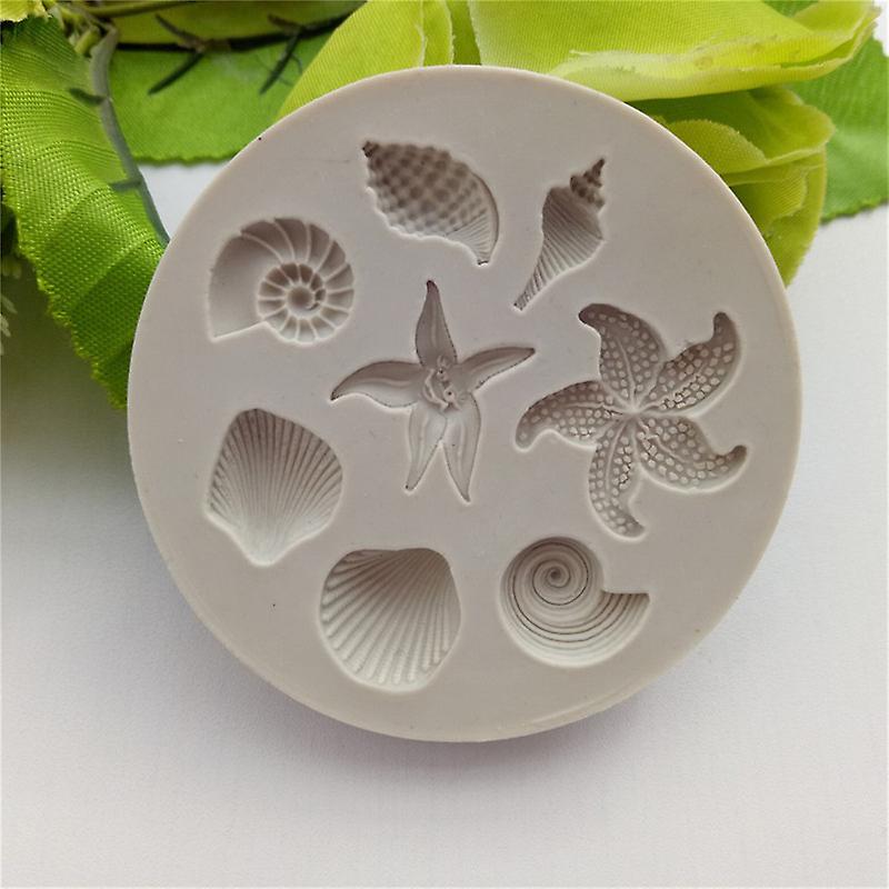 Ocean Biological Conch Sea Shells Chocolate Cake Silicone Mold Kitchen Tools