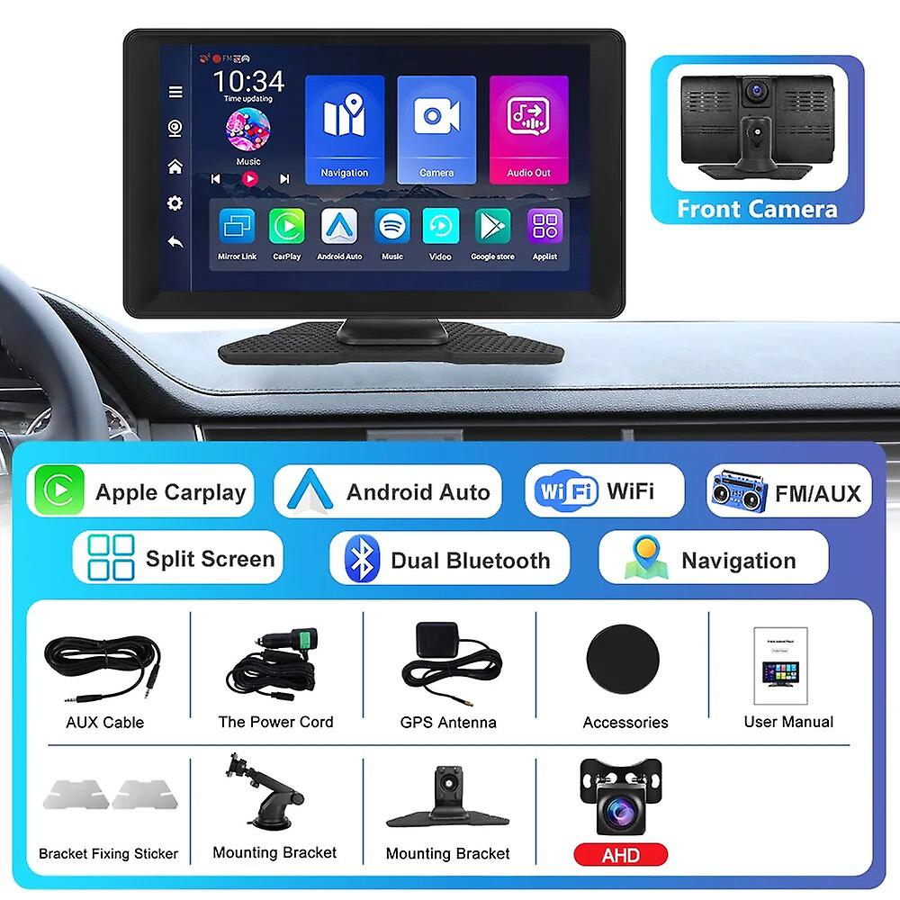 9 Android Car Dvr Monitor Android 13 4+64g Dash Cam Carplay Android Auto Wifi Gps Navigation Airplay Dashboard Recorder