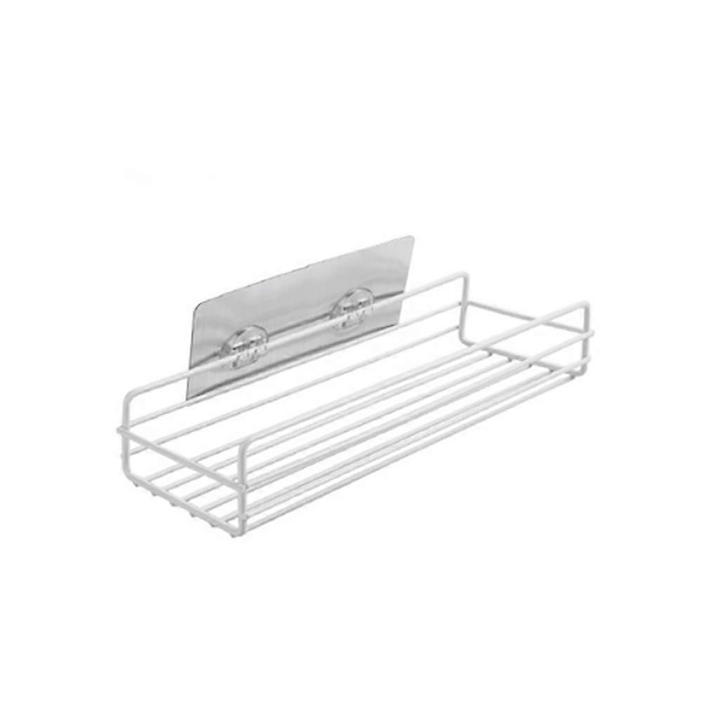 Simple Storage Shelf, No Drilling Wall Mounted Shower Caddy, for Bathroom/Kitchen (White)