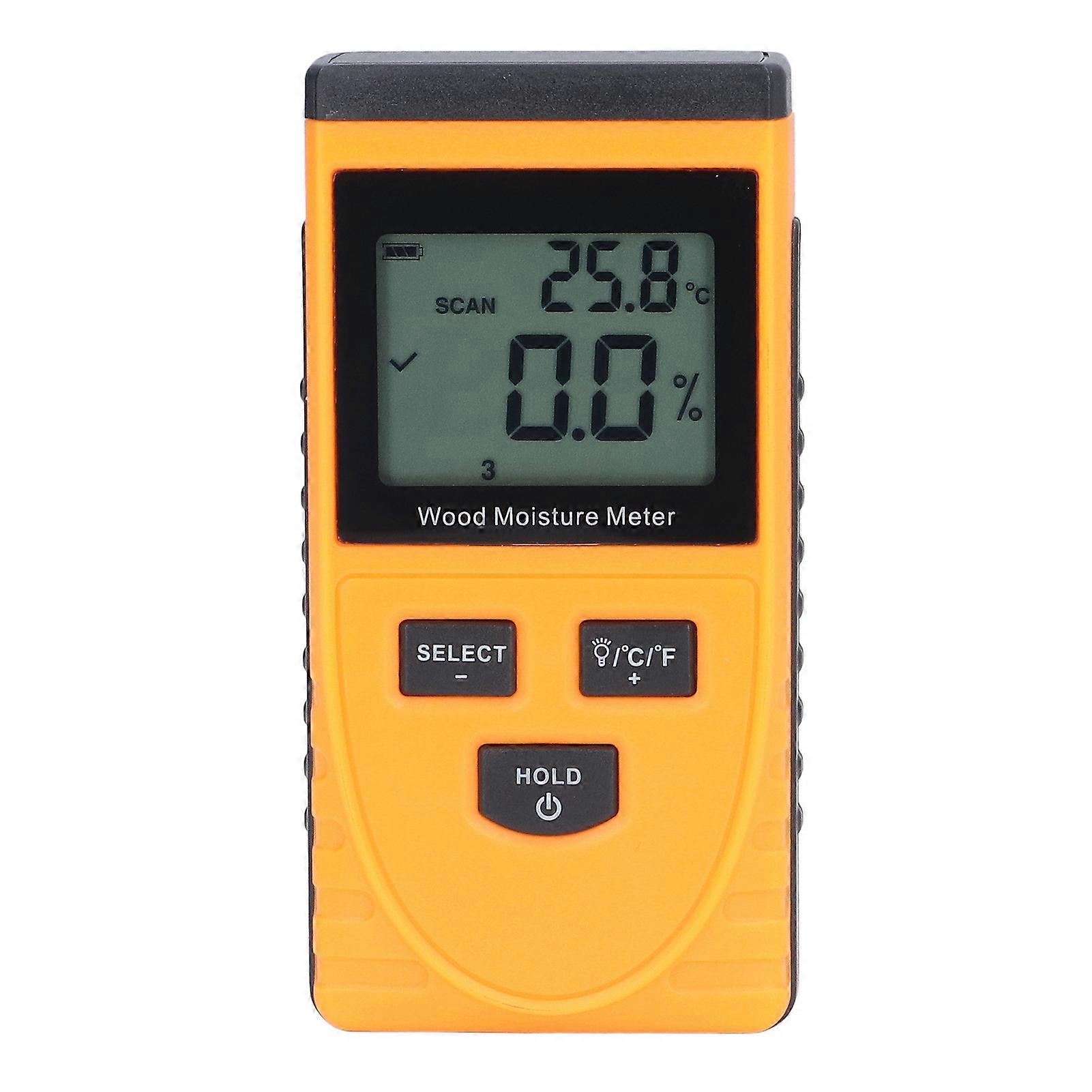 Inductive Wood Moisture Meter High Accuracy LCD Display Lumber Moisture Detector for Bricks Wall Plaster Floors Cabinets NO.7101