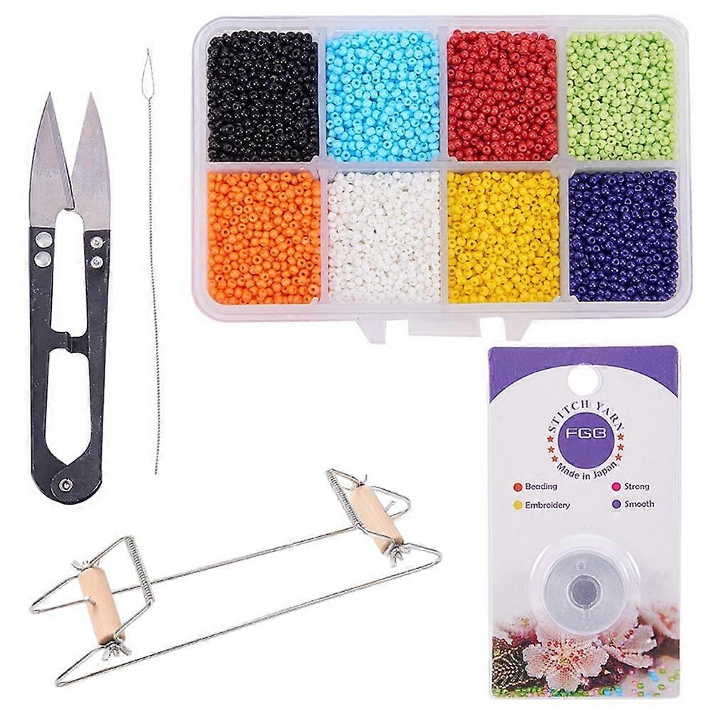 1set Adjustable Iron Jewelry Tools For Stringing Beads with Wood Findings Mixed Color