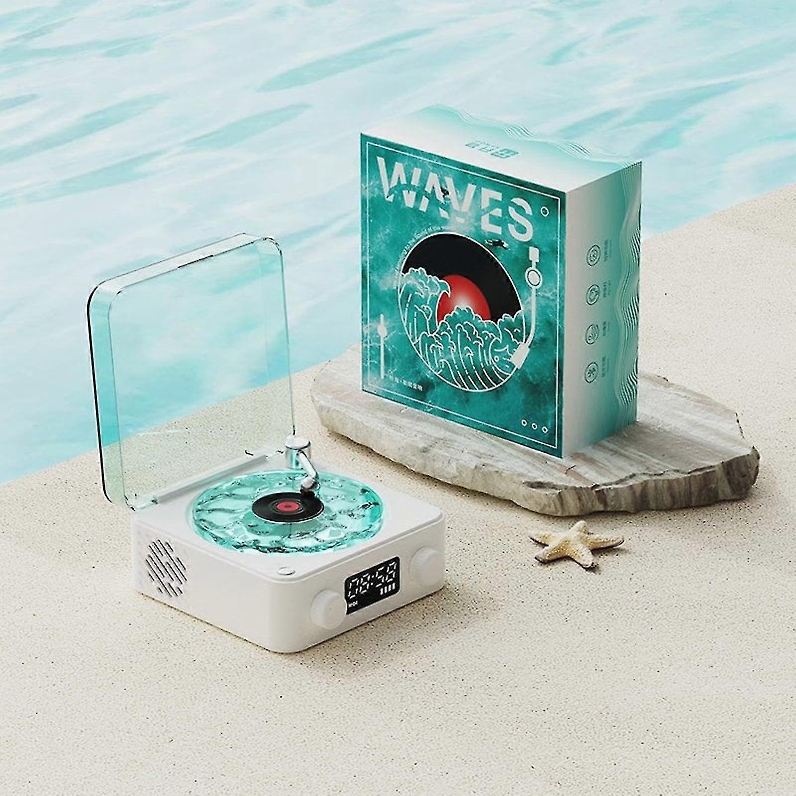 The Waves Vinyl Player,Wave Retro Vinyl Record Player Wireless Bluetooth Speaker