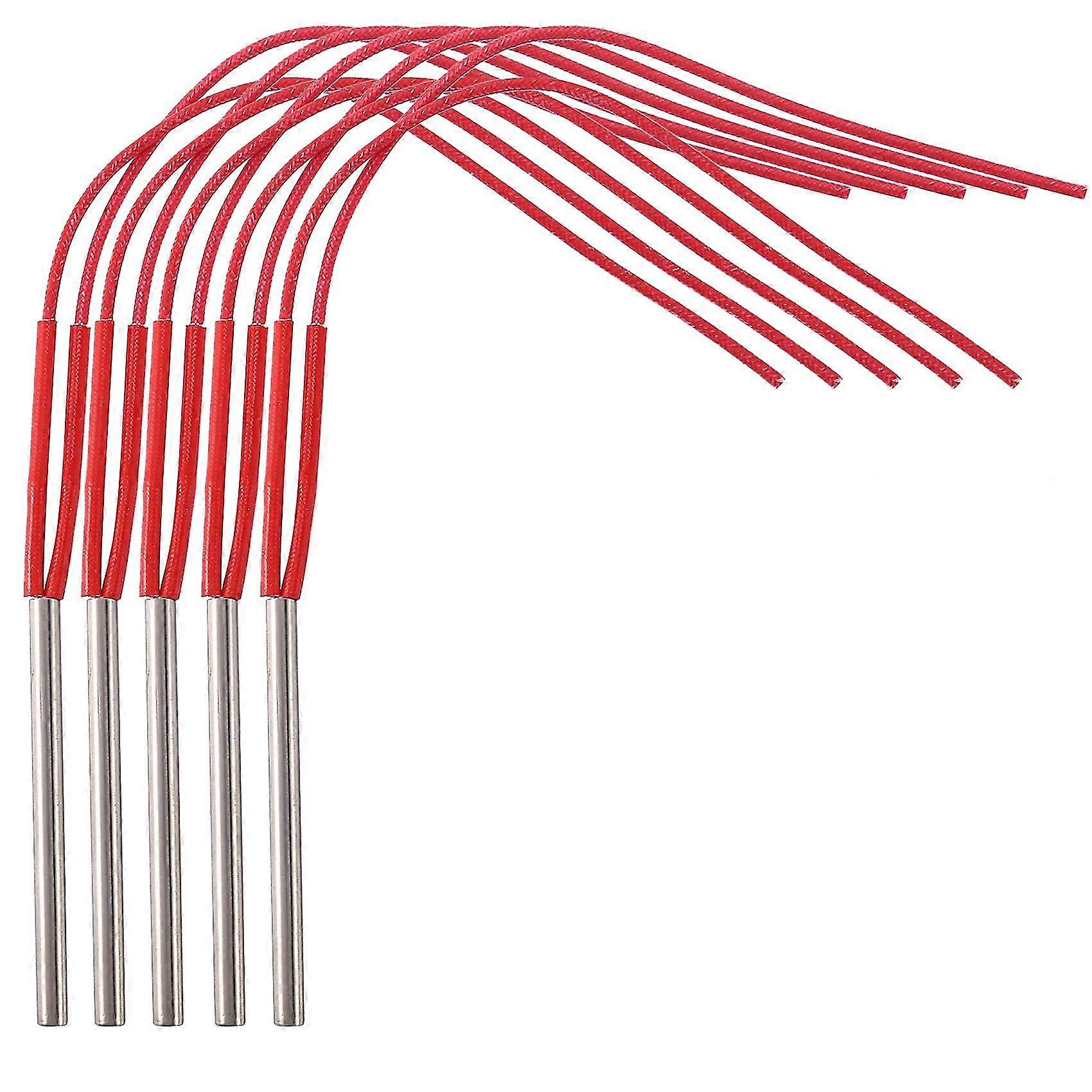 5 stk elektrisk patronvarmer elementer 220v 6mm rørdiameter rustfritt stål rørformet oppvarming Elem