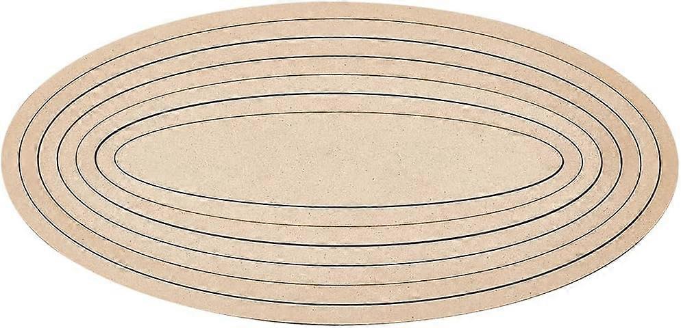 7Pcs Oval Pottery Tools Wooden Concentric Geometric Figure Rail Set for DIY Ceramic Cutting and Printing Blank Modeling Mud Plate Forming