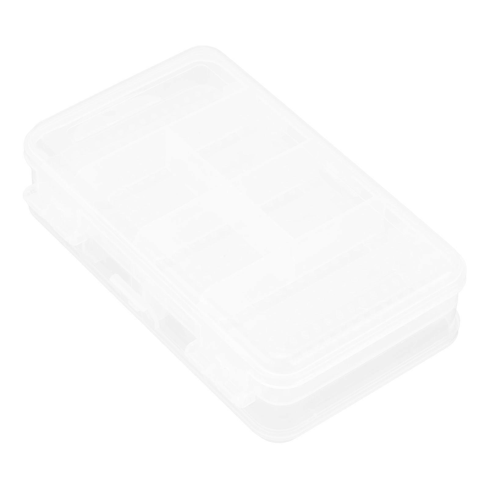 Clear Compartment Plastic Organizer Grid Storage Box Rhinestone Accessory Storage Container