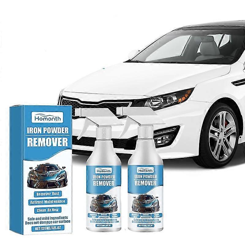 2 sett bilrustfjerningsspray, biljernfjernerspray, jernpulverfjerner bil