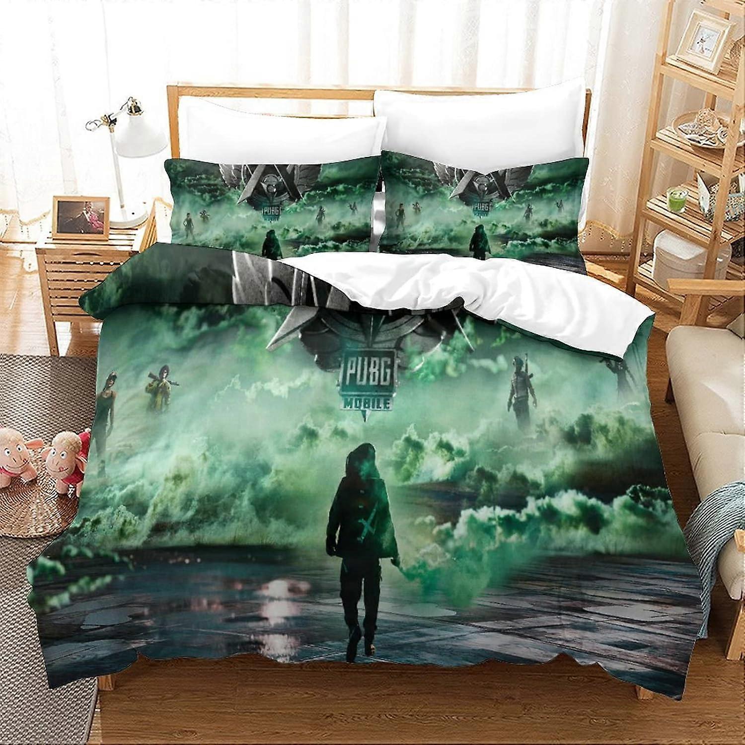 طقم مفروشات آلان أولاف ووكر ، مجموعة مفروشات موسيقية من الألياف الدقيقة D أغطية لحاف مضادة للحساسية مع أكياس وسادة (دي جي ، كينج) 135 * 200 سم