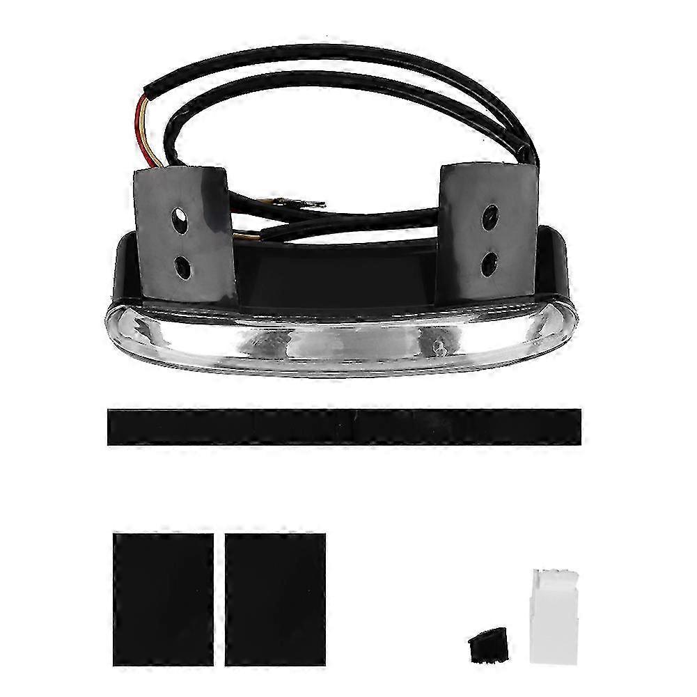 Motorcycle LED Taillight Brake Light Accessories Transparent Modified Lamp(Transparent) E2U-01
