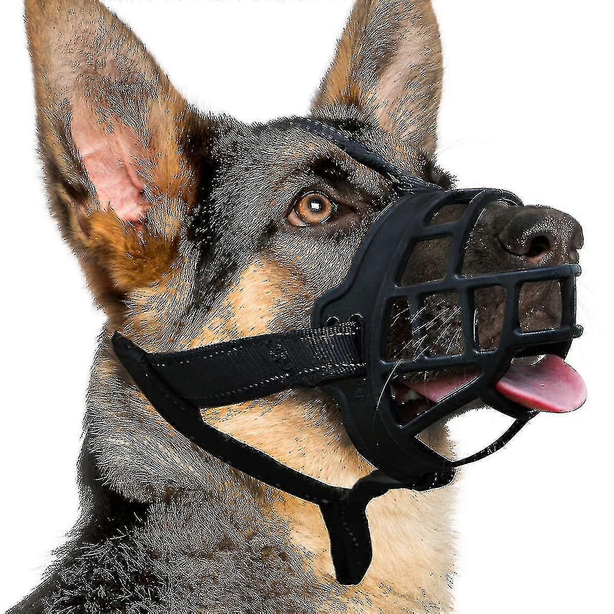 Dog Muzzle, Silicone Basket Muzzle For Small Medium Large Dogs, Soft Cage Muzzle Prevent Biting Chewing, Allow Drinking Panting, Fe