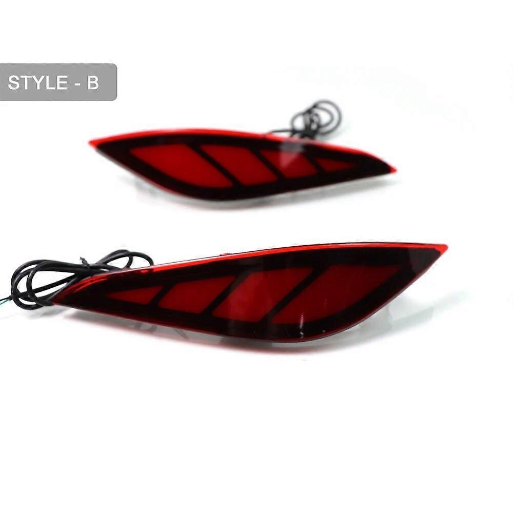 2 Function LED Rear Bumper Reflector Lamp Driving Warning Light With Brake Braking Light For Toyota Rush 2018 2019
