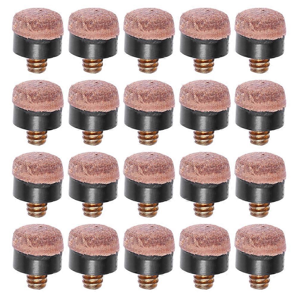 40Pcs Billiard Cue Tips Leather Cue Tips Leather Billiard Tip Replacements Pool Cue Accessories