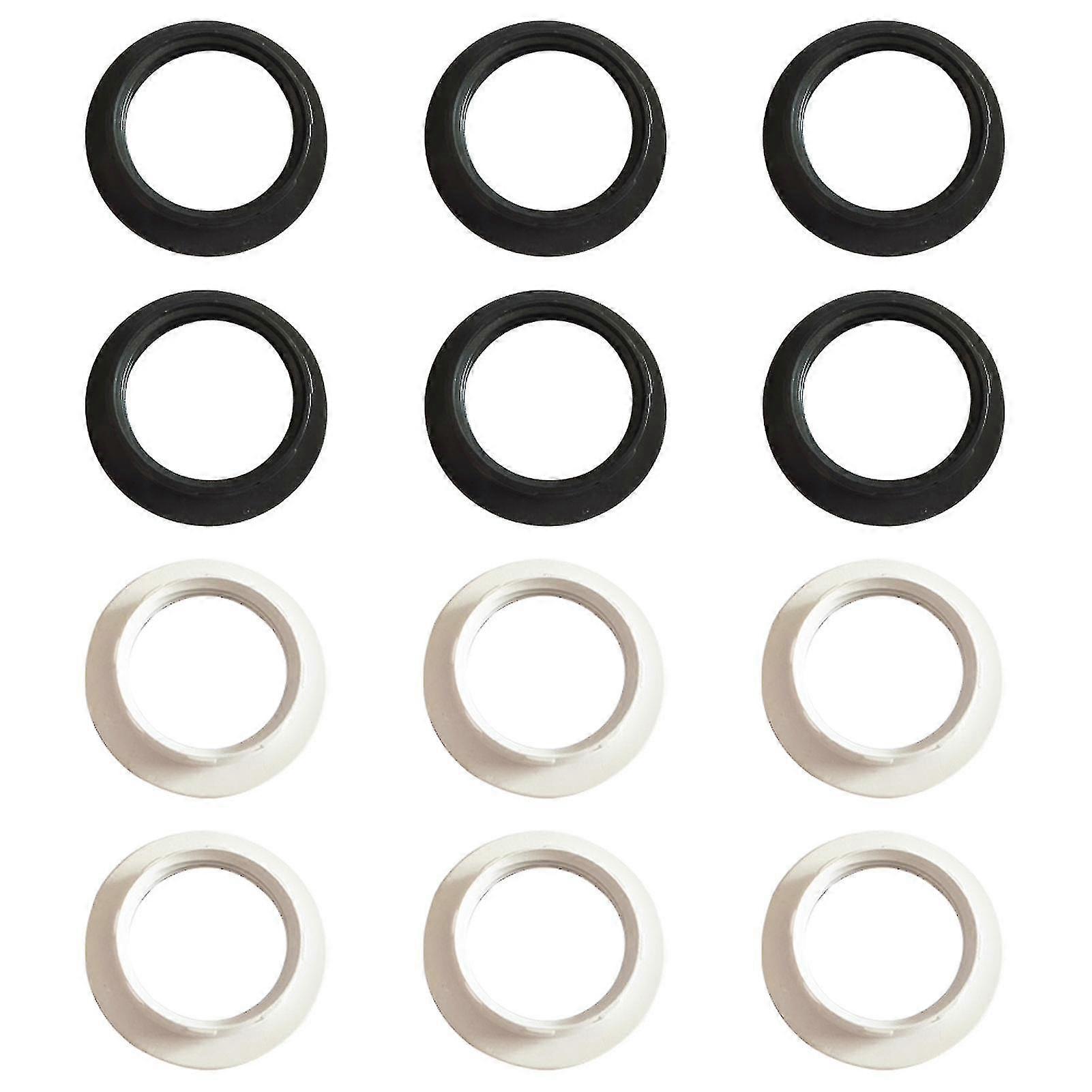 12pcs Replacement Part Adapter Insulation Lamp Shade Collar Rings Light Socket