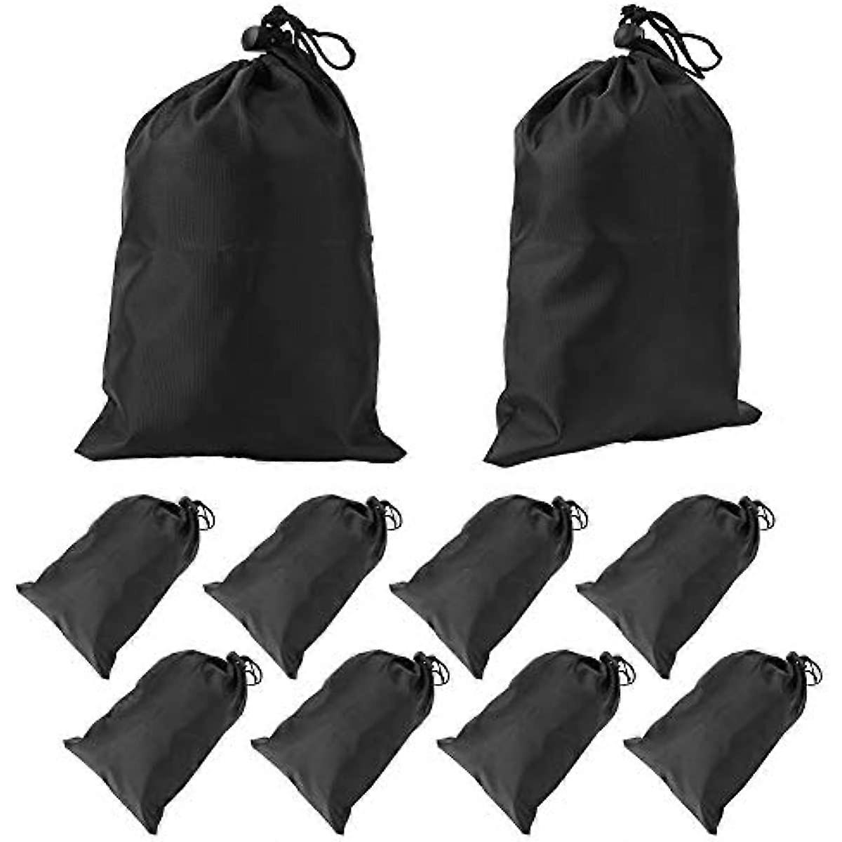 Keenso Black Drawstring Bag  10 Pcs Portable Polyester Waterproof Drawstring Carrying Bag Dust-proof Drawstring Storage Pouch Bag Skipping Rope Storag