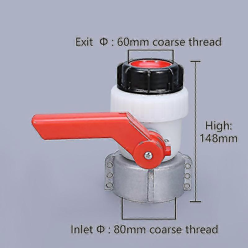 Durable Plastic Dn60 Valve High Quality Ibc Tank Hose Adapter Control Water Flow Switch Tool Replaceable Valve