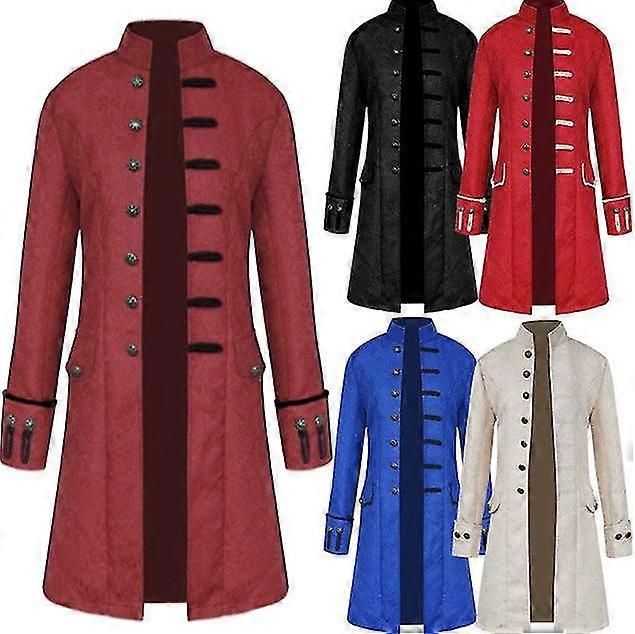 Medieval Retro Patchwork Coat Gothic Costume