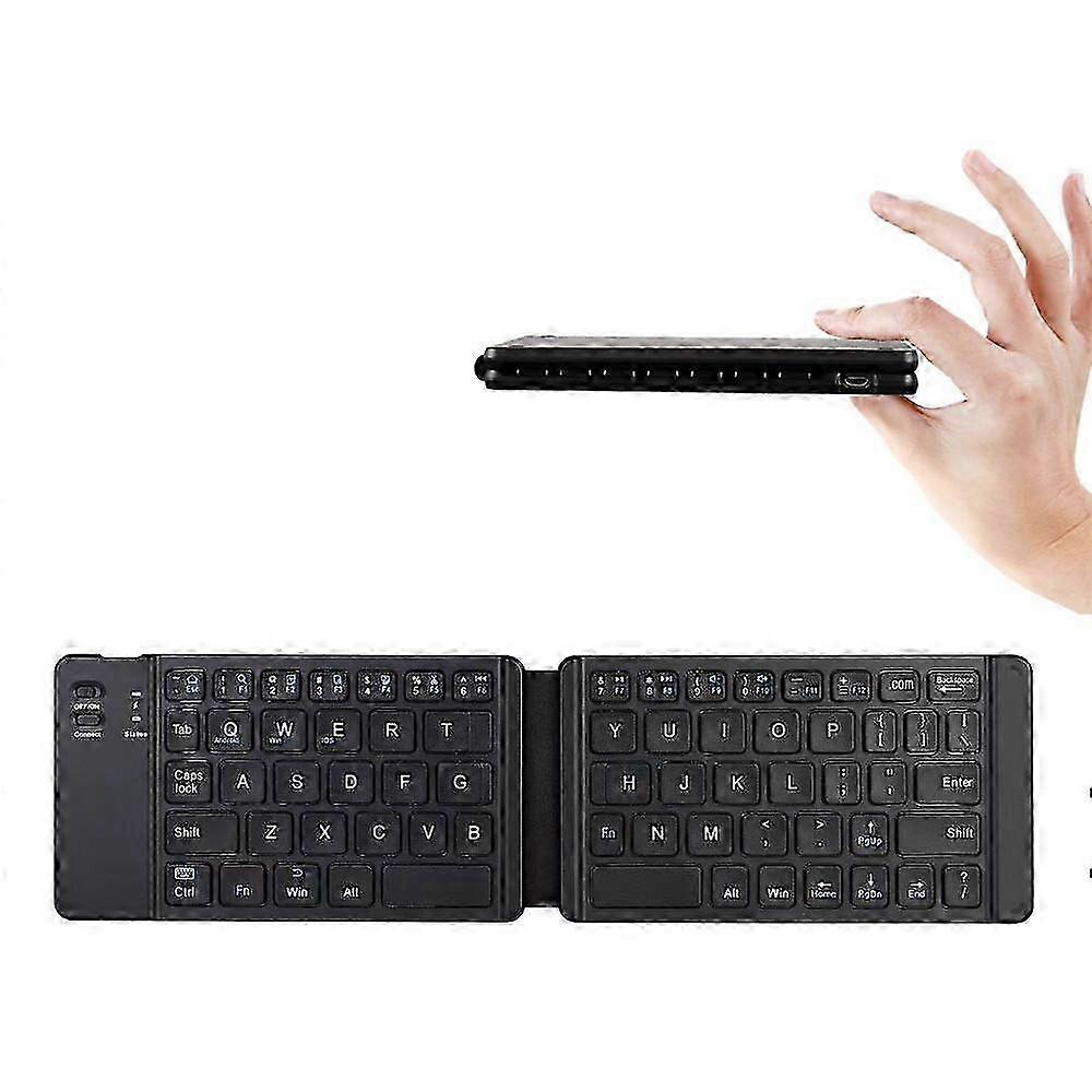 Black Folding Wireless Keyboard Mobile Tablet Universal Computer Gaming Keyboard