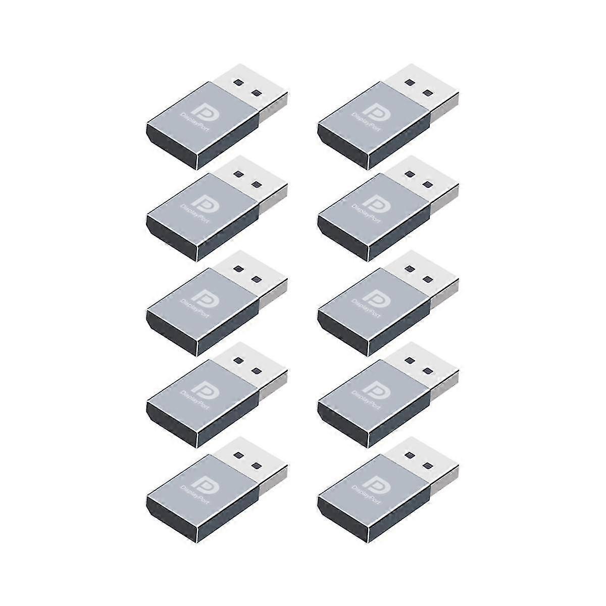 10Pcs 4K Displayport Dummy Plug DP Virtual Display Adapter EDID Headless Ghost Emulator Graphics Vi