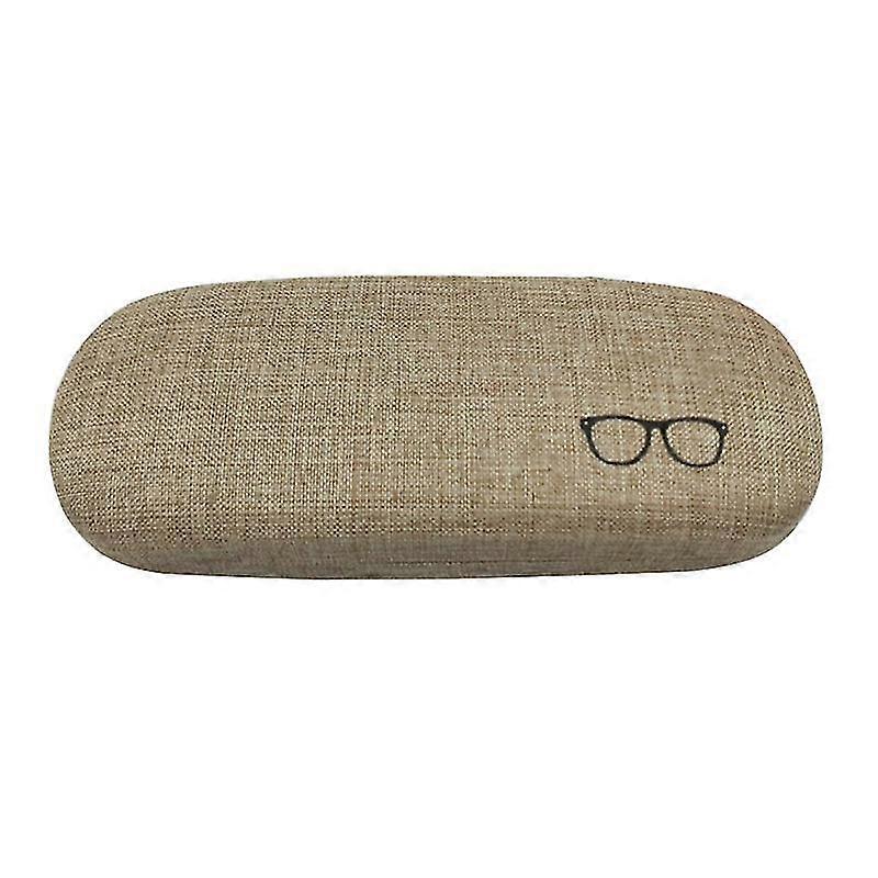 1pc Retro Glasses Box Elegant Cotton And Linen Creative Vintage Brief Spectacle Case (Khaki)