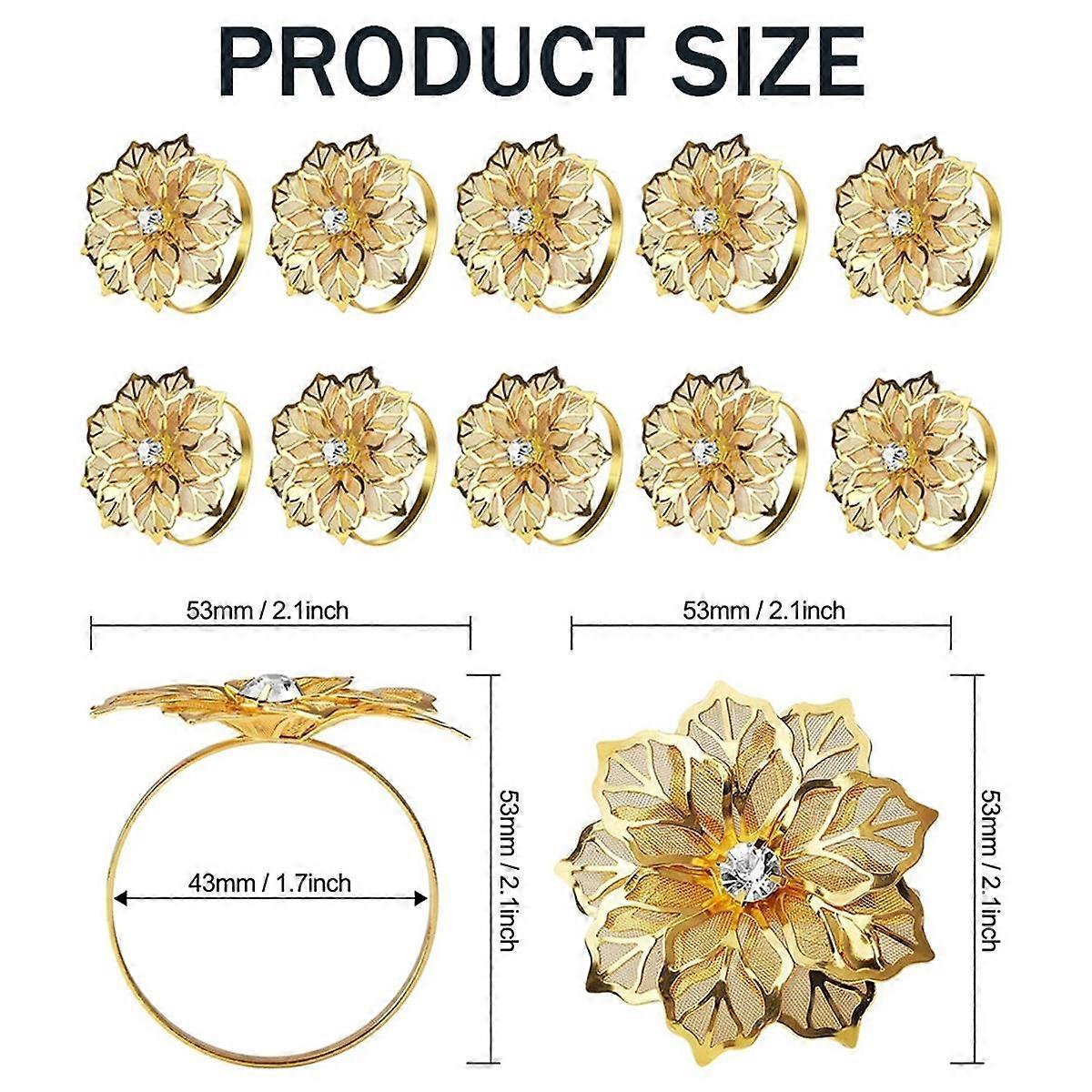 Napkin Ring Collection Decorative Set of 10PCS for Cloth Napkins Napkin Holder Kitchen Decor WEddin