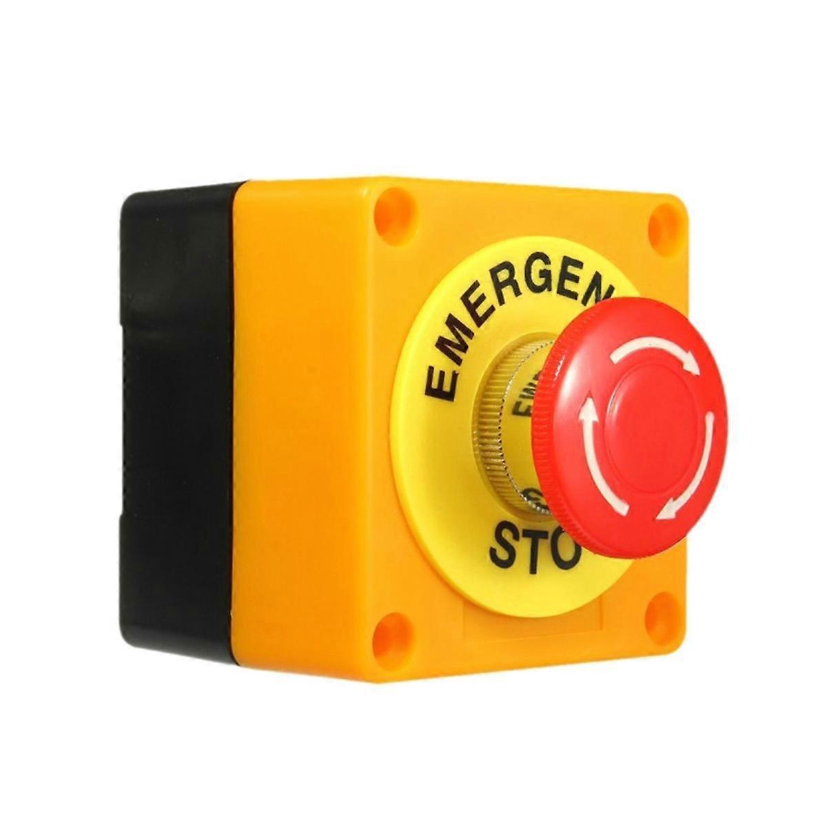 2PCS LAY37-11ZS Elevator Freight Elevator Emergency Stop Button Switch Box Emergency Stop STOP