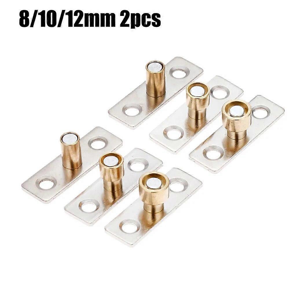 قطعتان من دليل تحديد موقع الباب الخشبي المعدني / الباب المنزلق بلون النحاس بقطر 8/10/12 مم ورأس 49 × 15 مم لأجهزة الباب وتوقف الباب