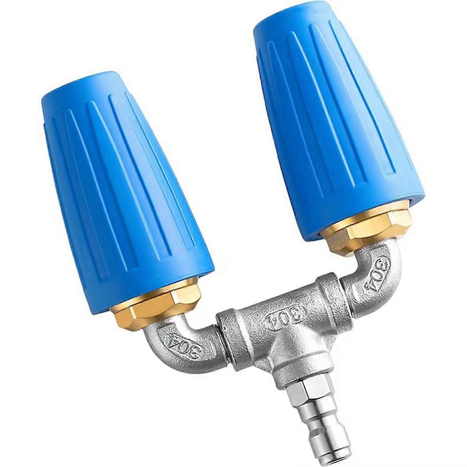 Dual Turbo-Nozzle for Pressure Washer 1/4 Inch Quick Connect 360 Rotating Turbos Nozzles