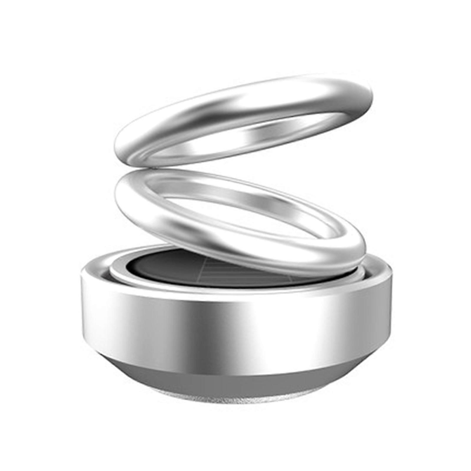 Solar Power Car Aromatherapy Air Freshener Suspension Double Ring Auto Rotating Car Aromatherapy