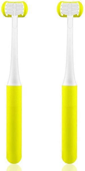 3-Sided Kids' Manual Toothbrushes with Soft Bristles